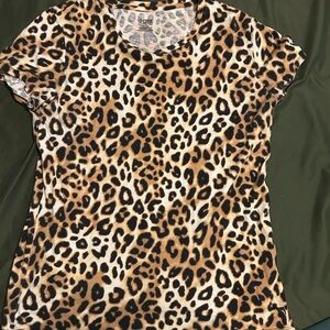 PINK Victoria's Secret Leopard Print Short Sleeve Tee